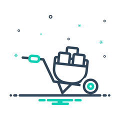 mix icon for wheel barrow 