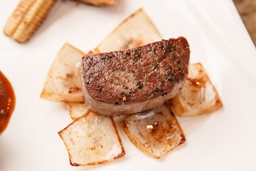 Steak on a plate