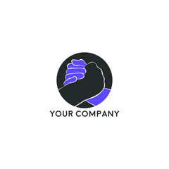 Handshake business logo - two hands make a deal on white background. Cooperation, partnership and agreement vector icon