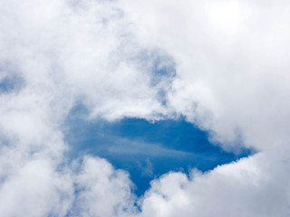 Obraz premium white clouds with the blue sky background.