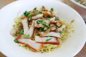 noodles, or pork noodles , noodles without soup