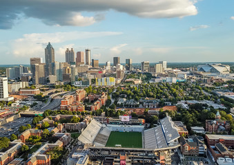 Naklejka premium Downtown Atlanta and Stadium
