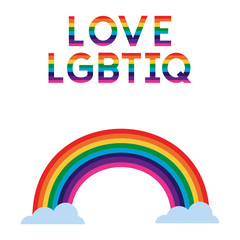 Isolated lgtbiq love vector design