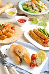 Western home-cooked food on a plate