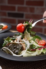 Salad on a plate