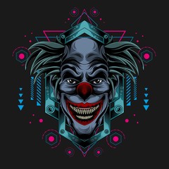 classic dark clown vector