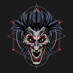 clown scream vector