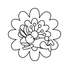 Isolated rabbit cartoon vector design