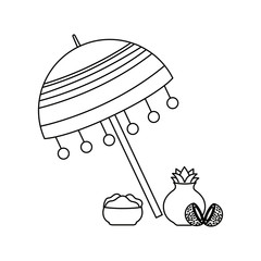 Umbrella of onam celebration design