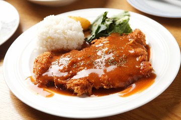 Fork cutlet on a plate