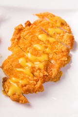 Food fried on plate