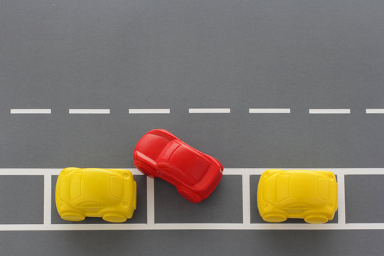 縦列駐車のジオラマ模型