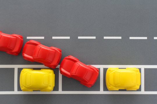 縦列駐車のジオラマ模型