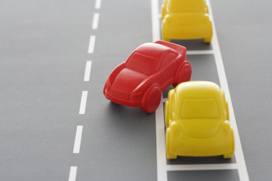 縦列駐車のジオラマ模型