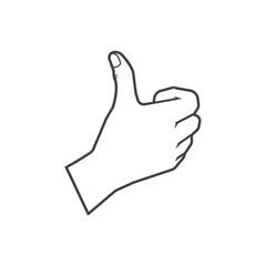 thumbs up hand vector icon illustration