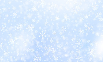 Falling snow background. Vector illustration