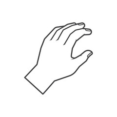 Human hand vector icon illustration