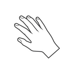 Human hand vector icon illustration