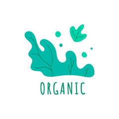 Hand drawn farm organic logo template