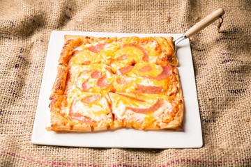 Pizza on the table
