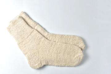 Wool socks isolated on a white background