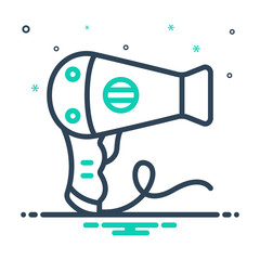 mix icon for hairdryer 