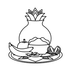 Clay pot of onam celebration design