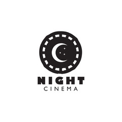 Movie film company logo design template