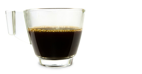 black coffee espresso White background 