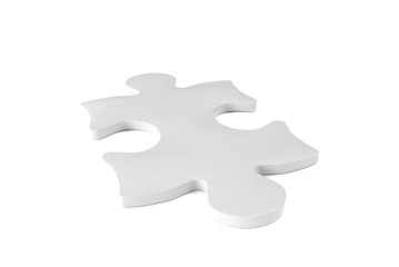 Obraz premium 3D render of a puzzle in a white background