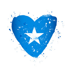 Somali flag in the form of a big heart.