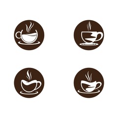 Coffee cup logo template vector icon