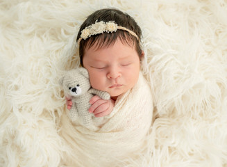 Fototapeta premium newborn baby sleeping