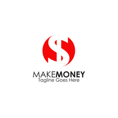 Dollar accounting logo design vector template