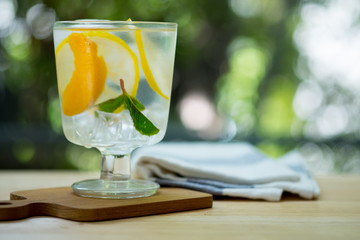 Soft drinks beverages. Fruit cocktail