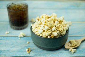 Popcorn in cup bowl