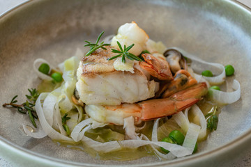 salad with salmon