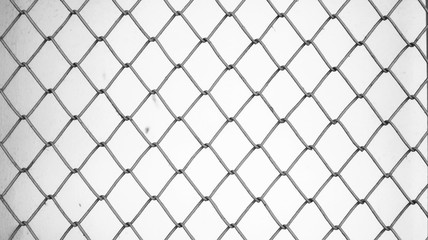 Fototapeta premium chain link fence on a white background