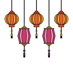 China lantern vector design