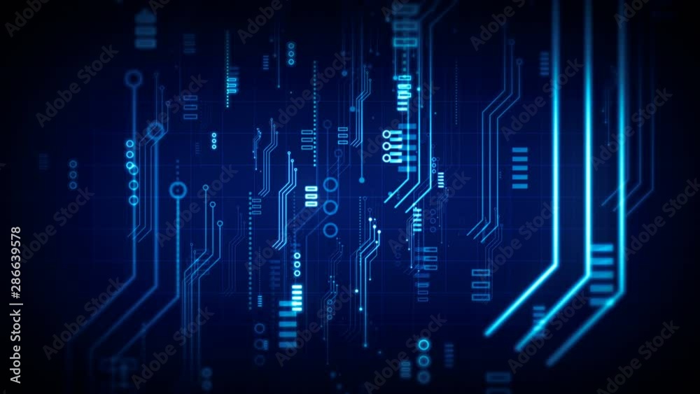 Wall mural futuristic background title intro animation