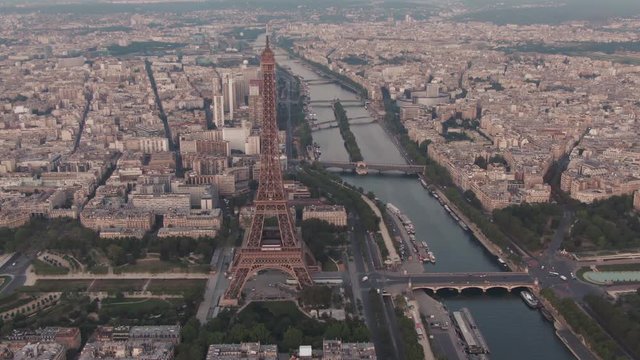 Famous Eiffel Tower in Paris, France