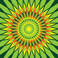 Abstract Art Shape Fractal Seamless Green