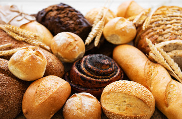Assortment of baked bread