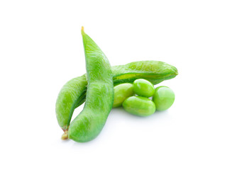 Japanese edamame isolated on a white background