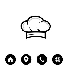 Chef hat icon logo template