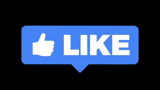 Social media success background. Like icon of social media. Thumb liker animated on alpha background with transparency.
