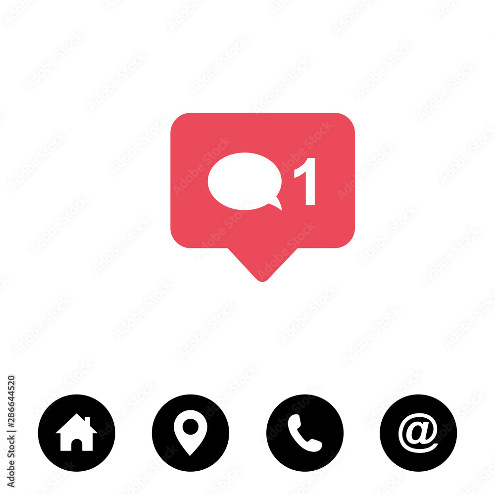Poster notifications icon. comment icon vector. social media comment vector icon. symbol for web site compu