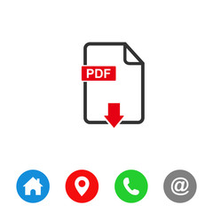 PDF download icon Vector design