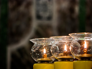 Burning candles