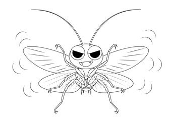 ゴキブリ キャラクター ぬりえ イラスト クリップアート